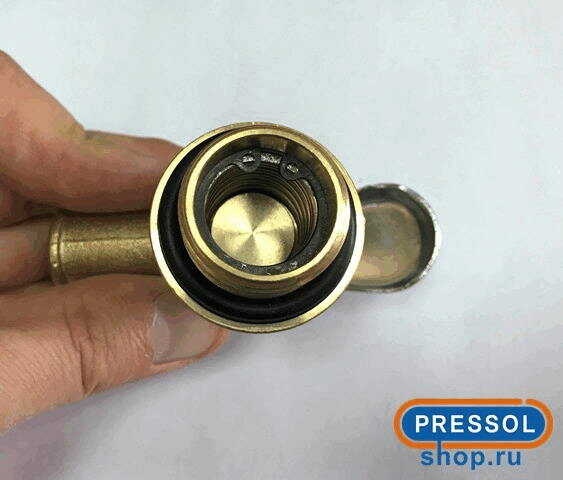 Сливной бочковой кран, G 3/4'' нар. латунь, вентиль на бочку, Pressol 13090 (пр-во Германия)