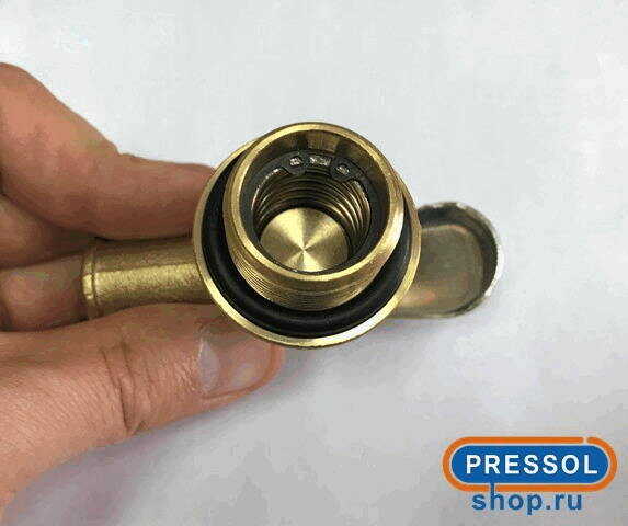 Сливной бочковой кран, G 3/4'' нар. латунь, вентиль на бочку, Pressol 13090 (пр-во Германия)