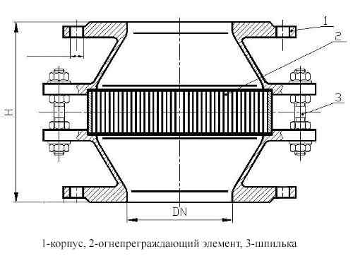 Чертеж огнепреградителя ОП-ААН