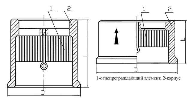 Чертеж пламяпреградителя ПП